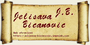 Jelisava Bicanović vizit kartica